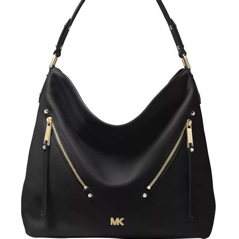 michael kors evie shoulder bag grey|Evie Large Leather Shoulder Bag .